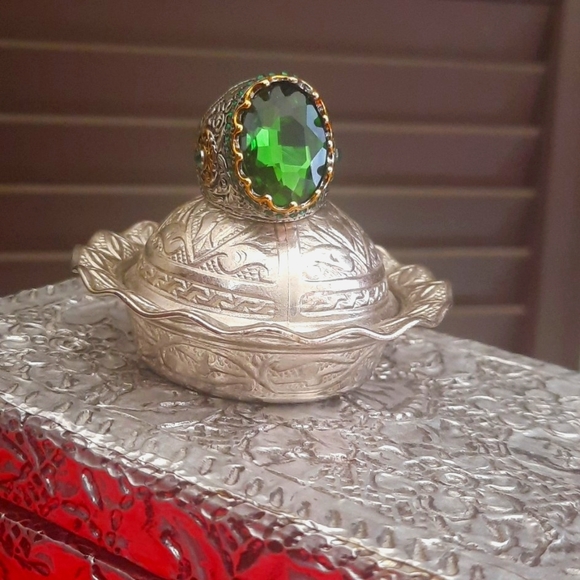 Man or Woman Jewelry - Turkish Green Stone Ring
